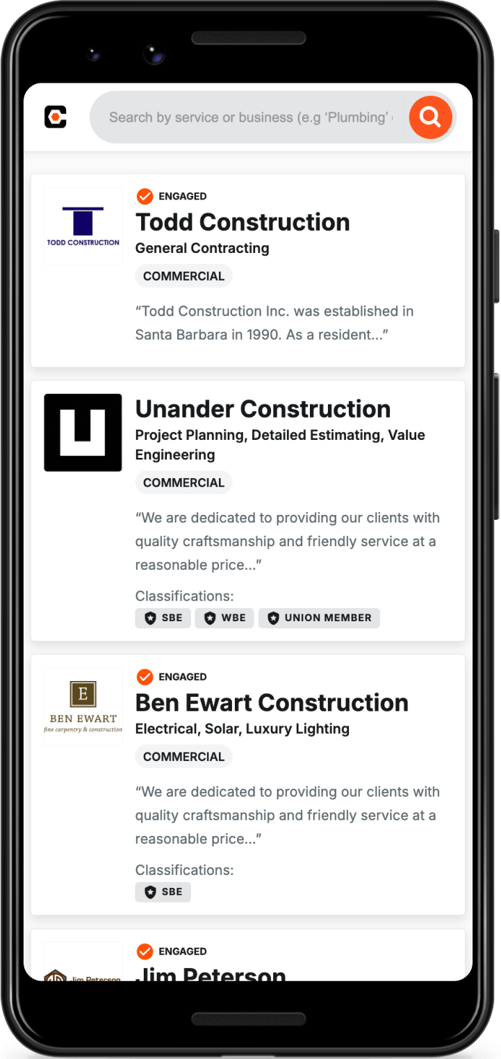 Procore on smartphone