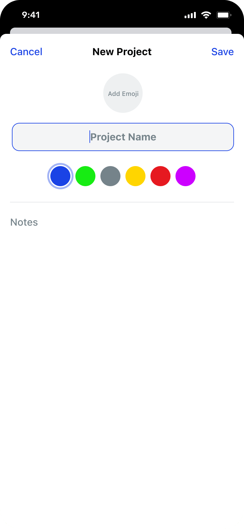 Get Sh!t Done New Project screen (light)