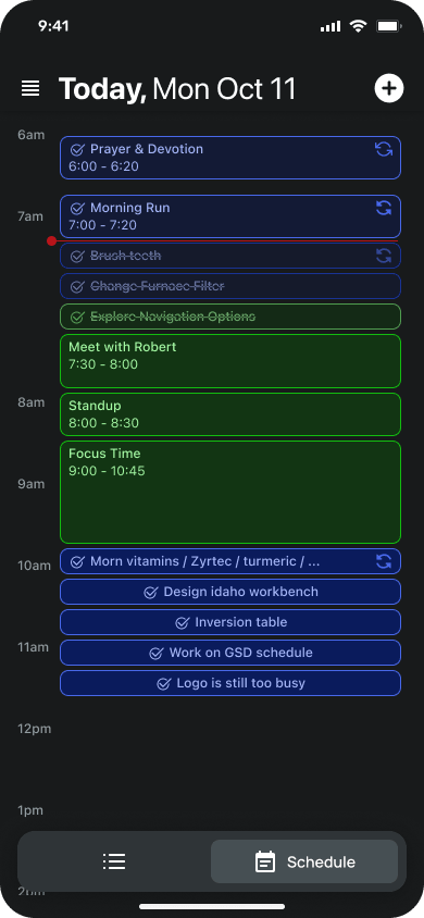 Get Sh!t Done dark mode new task