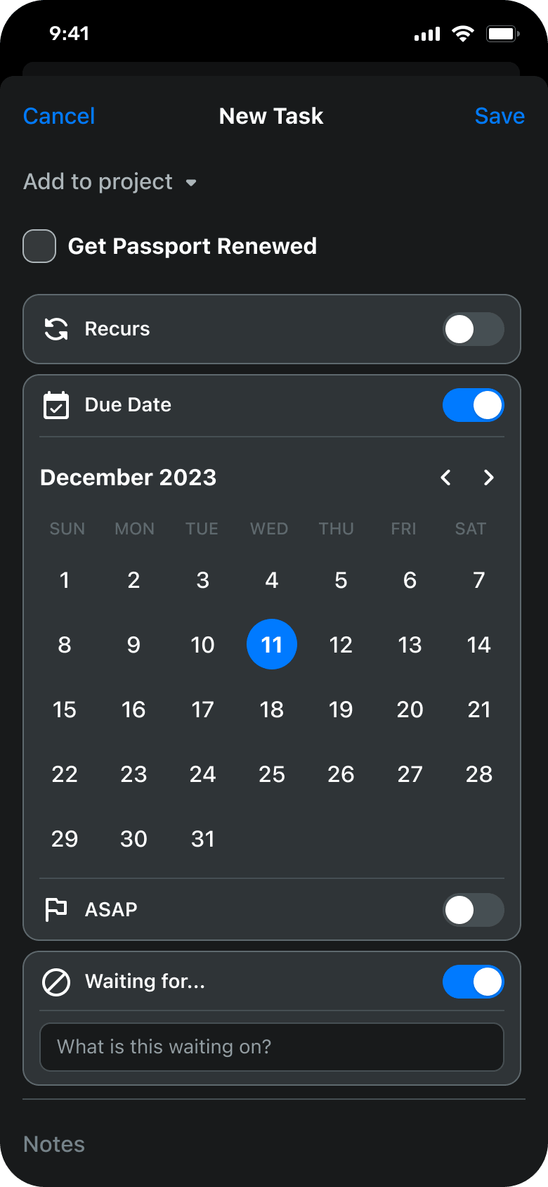 Get Sh!t Done dark mode schedule